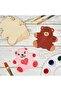 ® Wood Bear for Crafts, Wooden Cutouts Teddy Bears 3.7x3.7 inch x 24 Pack