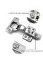 Genyee Soft Close Chains of Metal Kitchen Half Overlay Frameless European Chains of Metal 110 Degree - 2