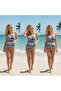 Women's Beachwear Lace Purple Patterned Swimsuit Bb2402 - 5