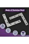Flat L Brackets for Wood, Flat Corner Brace Corner Brackets for Wood Frame Tables Chairs Sofas - 2