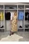 Women's Beige Polka Dot Piece Ruffle Maxi Dress - 3