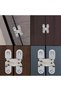 Hidden Door Hinge Cross Hinges Wooden Doors Concealed Hinges, Zinc Alloy, 180 Degree Swing H - 5