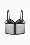 Lace Bustier Bra - Without Pads - Fashion - 2500 - Black - 4