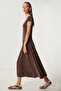 Summer Modal Midi Dress Lub0125 Brown - 4