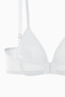 Tulle Detailed Bra - No Padding, Capless - Fashion - 2565 - Ecru - 3