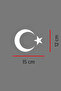 Turkish Flag Moon Star Car Sticker - Motor Sticker - Moon Star Decal - 2