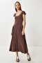 Summer Modal Midi Dress Lub0125 Brown