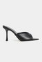 Rodi Black Matte Pointed Toe Women's Stiletto Heel U Slippers - 5