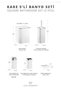 Hgy Home Chrome Detailed Off-White Square 5-Piece Bathroom Set - 6