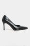 Zivy Black Rustic Patterned Flat Toe 7-8 cm Heel Length Heeled Women's Shoes - 5