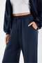 Women's Waist Cinching Detail m Modal Fabric B Wide-Leg Wide Leg Track Suit Set - 4