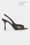 Maia Brown Matte Pointed Toe Open Front Stiletto Heel U Women's Shoes - 3