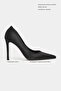 Lunara Black Satin Pointed Toe Women's Stiletto - 2