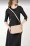 Women's Shoulder Bag with Crisscross Straps Bag Multi-Compartment Sections and Zipper Closure Bag - 6