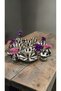 Piano 6-Piece Gold Decorated Coffee Cup Set, 6 Lokulu Cups and 6 Mini Flower Pots - 2