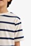 100% Cotton Striped T-Shirt for Boys D7864A826Sm - 4