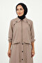 Aller Ve Çıt Çıt Detail Modal Dress with Bolero 921 Mink - 2