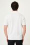 Plain Slim Fit Polo Collar Zippered Men's Knitwear T-Shirt Ecru - 11594.26Y - 4