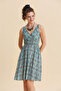 Bohemian Style Double-breasted V-neck Dress - 6
