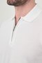 Stripe Detailed Slim Fit Polo Collar Zippered Men's Knitwear T-Shirt White-Emerald - 11592.26Y - 2