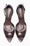 Women's Stiletto Pointed Toe Crocodile Patterned Ankle Strap Heeled Shoes Valeria Brown - 5