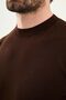 Plain Slim Fit Crew Neck Men's Knitwear T-Shirt Brown - 11583.26Y - 2