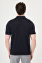 Delik Patterned Slim Fit Polo Collar Zippered Men's Knitwear T-Shirt Navy Blue - 11584.26Y - 4
