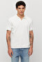 Men's Textured Collared T-Shirt - 2