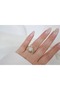 Yzk355 Frame Form Stone Adjustable Ring Gold - 2