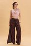 Bohemian Trousers with Tie Detail and Elastic Waist - 5