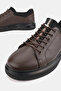 Men's Brown Genuine Natural Leather Leather Stick Lace-Up Sneakers Sneakers Kabi - 5