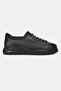 Men's Black Genuine Natural Leather Leather Stick Lace-Up Sneakers Sneakers Kabi - 5