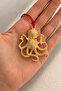 Sea-Themed Gold Octopus Necklace with Adjustable Drawstring Design - 4
