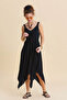 V-Neck Asymmetrical Cut Bohemian Dress - 6