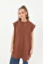 Zero Sleeve Basic Blouse-Brown Brown - 2