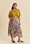 Loose Midi Flared Skirt with Tie Waist - 6