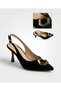 Brown Suede Open-Back Heeled Shoes - 5