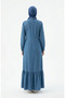 Half-Buttoned Pocketed denim dress 300126-01 blue - 4