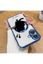 iPhone 16 Compatible Cat Pattern Transparent Soft Silicone Magsafe Wireless Phone Case - 2