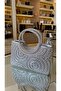 Imported round s Strappy stone model women's evening dress c Bag 27276 silver