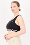 Women Brand Logo Non Padded Sports Bra, Black - 4