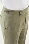 Straight Slim Fit Belt Buckled 100% Linen Men's Trousers Khaki - 38352.26Y - 2