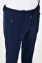 Düz Super Slim Fit Drawstring Elastic Waist Pocket g Invisible Zipper I Men's Trousers Navy Blue - 38365.26Y - 2