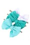 - Lara Assorted Ribbon Bow Headband for Babies - White, Green, Blue - 2