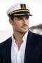 White Captain Hat Unisex Marine Sailor Hat Gold Embroidered Yacht Boat Party Costume Accessory - 4