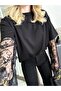 Black Crew Neck Blouse Pack of Lace 1049 - 3