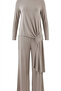 Oysho Fabric Tunic Pants Double Set 5110-01 Beige - 5