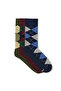 Stitch-Free Bamboo Socks Jacquard Mixed Colors Diamond Patterned Men's Socks Boxed 3 Pairs Premium Long Socks - 2