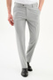 Straight Slim Fit Classic Men's Trousers Gray - 38346.26Y