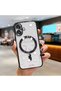 iPhone 16 Compatible Transparent Soft Silicone Magsafe Wireless Phone Case Star Pattern